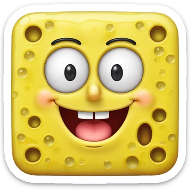 Spongebob ios 18 iphone style sticker