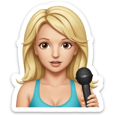 britney spears with microphone sticker