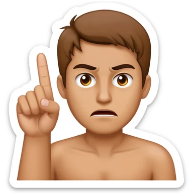 Mad emoji with middle finger sticker