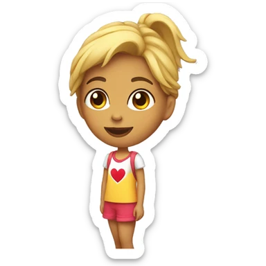 Chica con corazon de.afuera sticker