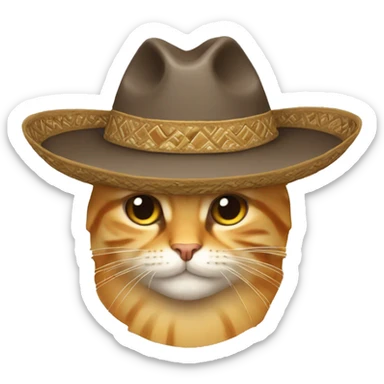 gatos con sombrero sticker
