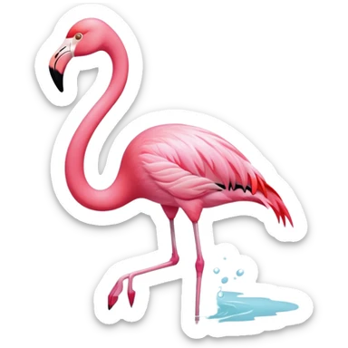 Flamant rose  sticker