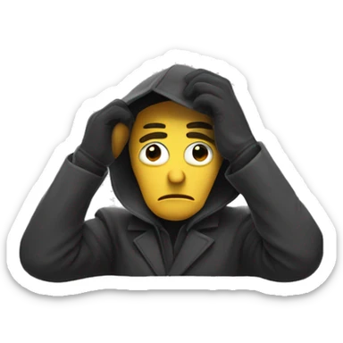 sad spy scraping sticker