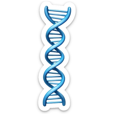 DNA-Helix Emoji, freundlich, wissenschaftlich, Apple-Emoji-Stil sticker