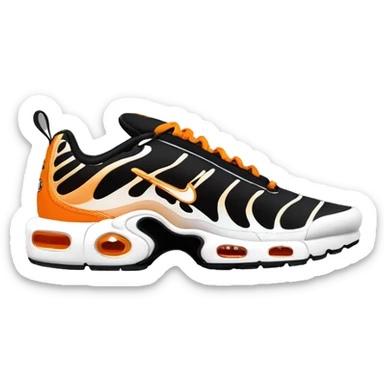 Nike TN Plus orange and black  sticker