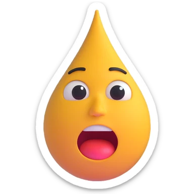 sad face, expressive, teardrop, downturned mouth sticker