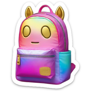 sprayground-golden-backpack-with-rainbow-unicorn sticker