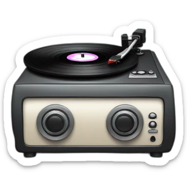 vinyl record player sticker