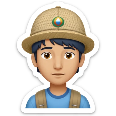  Fait un jeune indien pas trop beau avec un léger surprise un double menton et une casquette sur la tete sticker