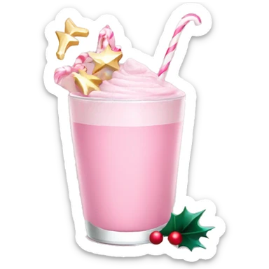 pastel pink christmas christmas drink sticker
