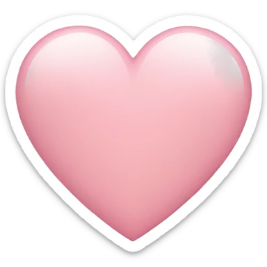 Light pink heart sticker