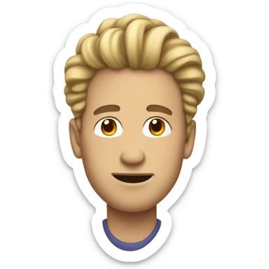 light skin man with twist  sticker