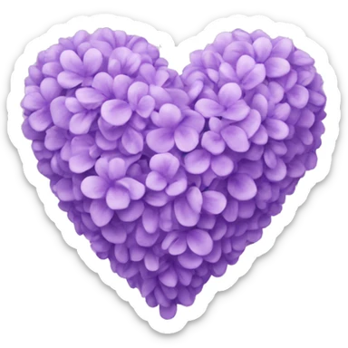 Lilac heart sticker