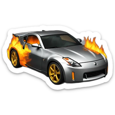 350z fire sticker