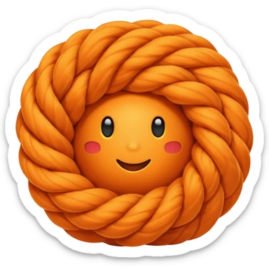 orange yarn  sticker