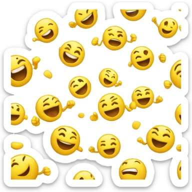 Jumping up and down excited smiley sticker