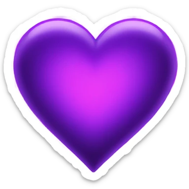 Purple neon heart sticker