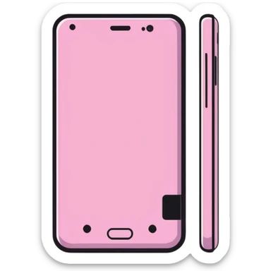 pink gothic smartphone sticker
