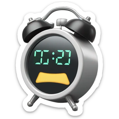 Digital alarm clock sticker