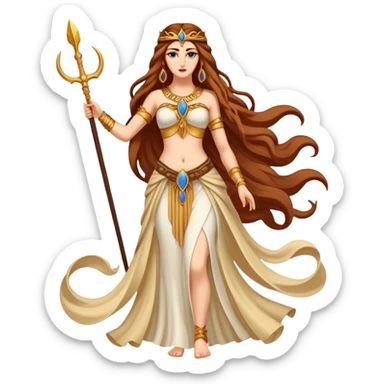 fullbody realistic annunaki attractive female Inanna Goddess of love and war sticker