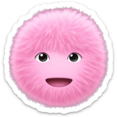 Light pink fuzzy letter t sticker