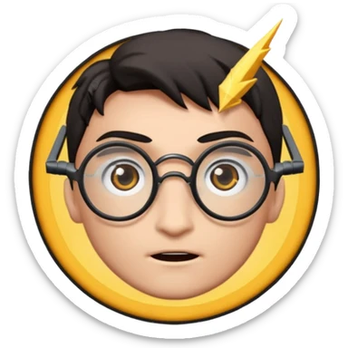 Harry Potter glasses with the scar and without the face  sticker