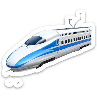 High-Speed Train (Shinkansen) - JR East (Model Year: 2021) (Iconic colour: White with blue) sticker