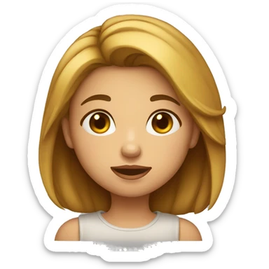 Une fille qui fait un bisou  sticker