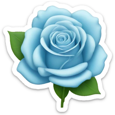 Light blue rose flower sticker