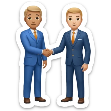Mechanic and gentleman shaking hands sticker