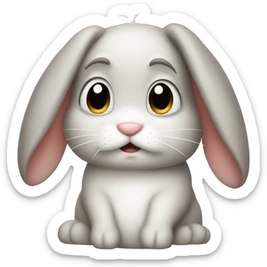 bunny unhappy sticker