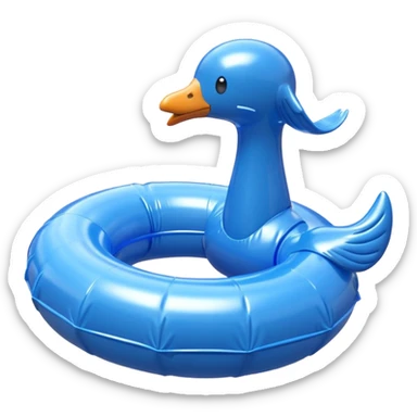 3D render of Water Wings made of shiny inflatable vinyl, visible seam lines, air valve, highly reflective plastic texture, pool toy aesthetic. sticker