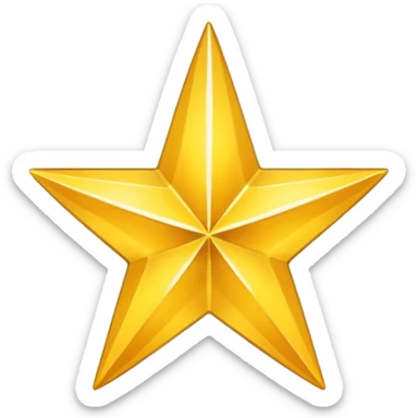 gold star 4 corners sticker