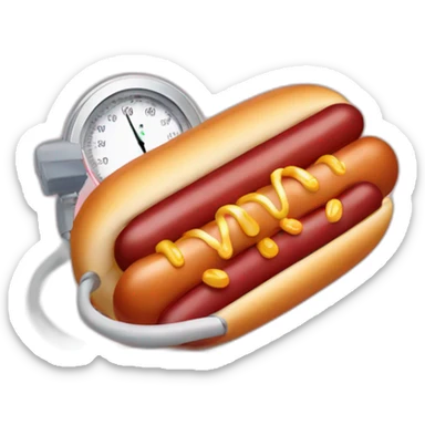 Hotdog blood pressure cuff sticker