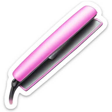 Pink straightening iron sticker