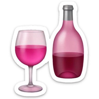 pink wine sticker