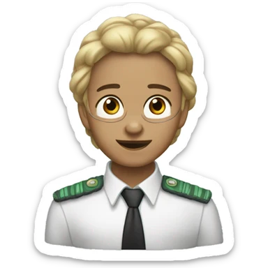 красивая девушка с зелено-коричневыми глазами, русыми волосами, волосы немного волнистые, одета в модную одежду  sticker