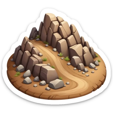 Hill of dirt and rocks sticker