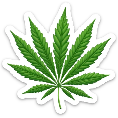 Marijuana leaf sticker
