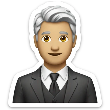 hombre con traje blncoi sticker