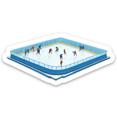 Snowy ice rink sticker