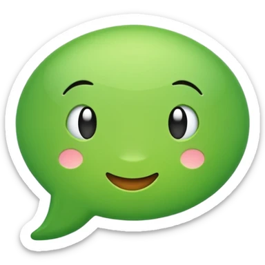 Green Speech bubble emoticon sticker