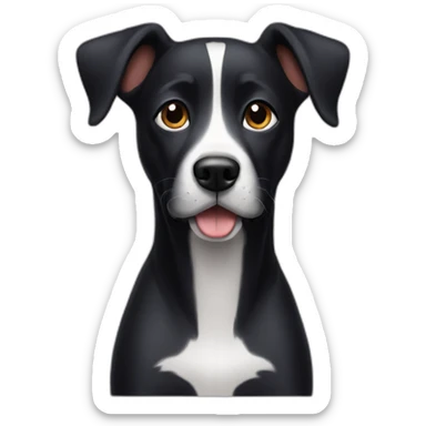 a blac dog sticker