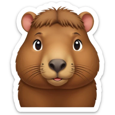 Capibara tierno enamorado sticker