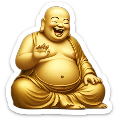 Laughing buddha sticker