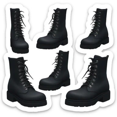 platform boots gothic with spikes sticker