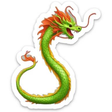 Chinese dragon tail sticker