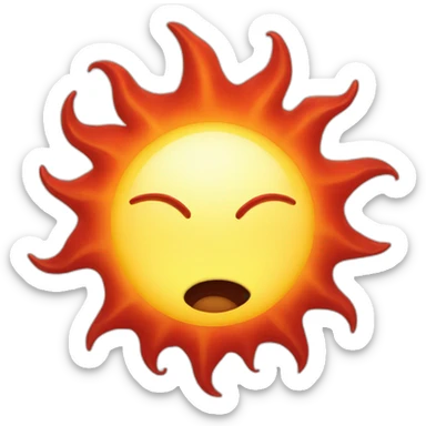 Devilish sun sticker