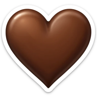 Brown heart sticker