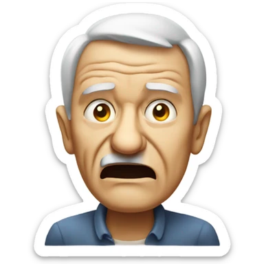 Old person mad sticker